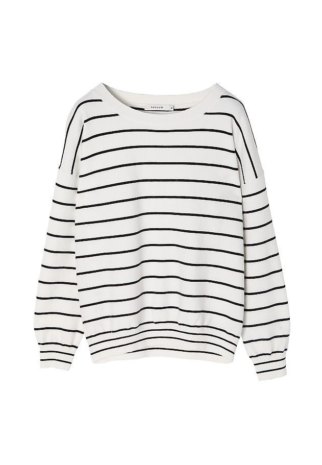 OVERSIZOWY SWETER DAMSKI W PASKI ASOKO OVERSIZOWY SWETER DAMSKI W PASKI ASOKO MULTIKOLOR 6