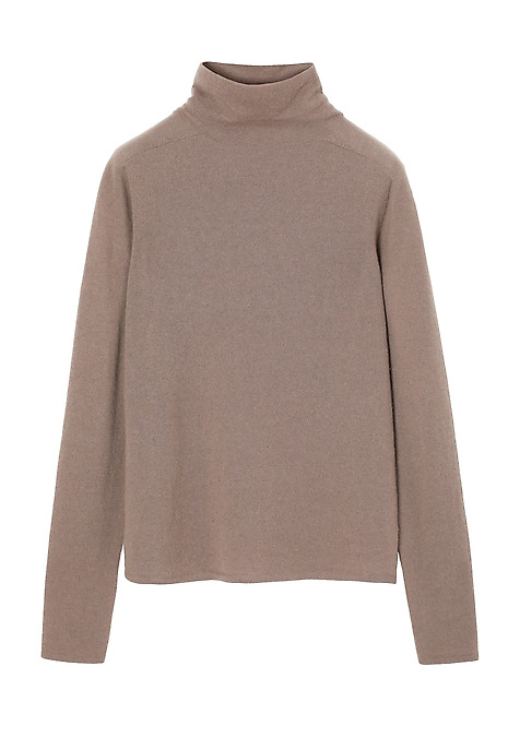 SWETER DAMSKI Z KASZMIRU I JEDWABIU - KALEA BEŻOWY 2