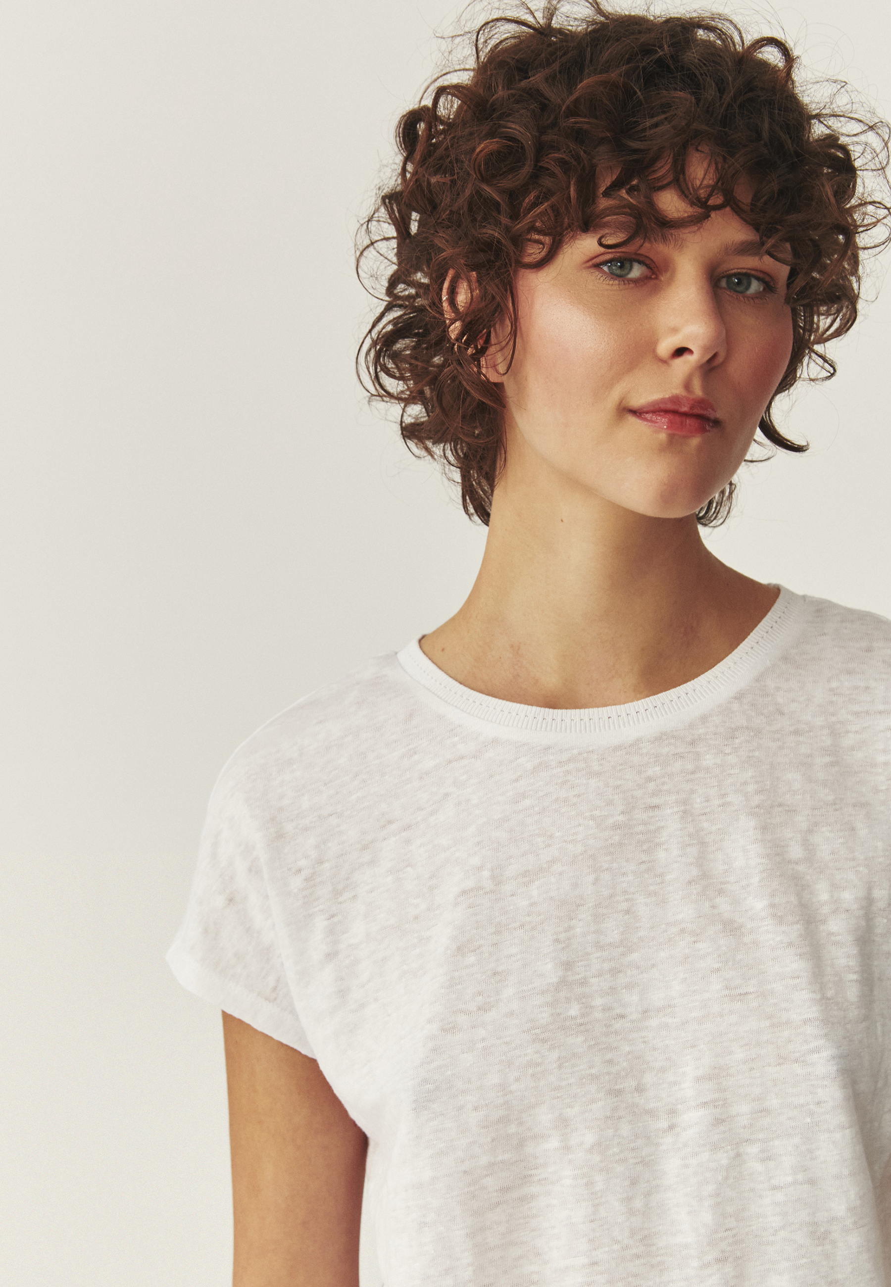 BLUZĂ DIN IN, CU CROIALĂ LEJERĂ - ONYKA ALB 2