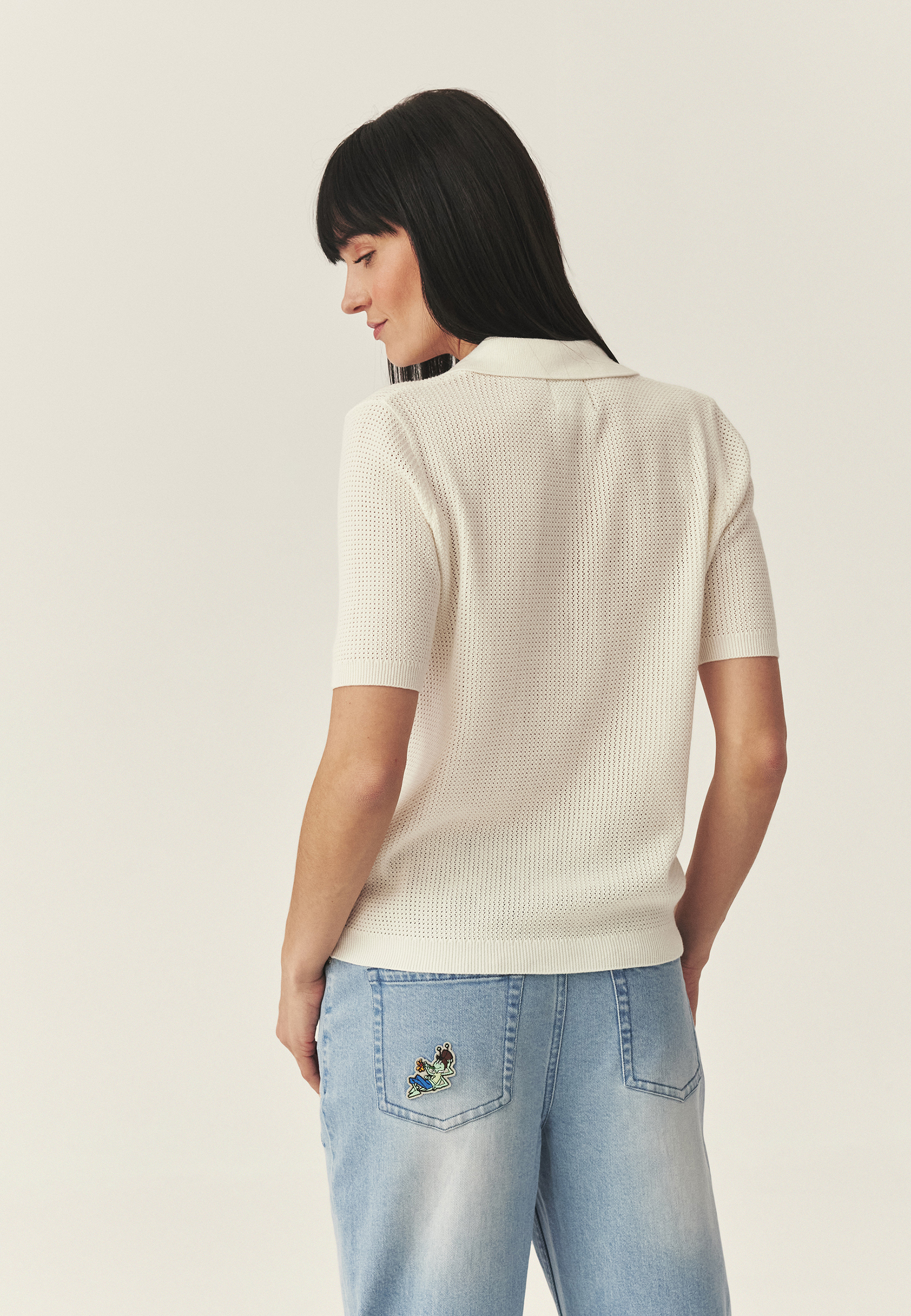 PLETENÁ BLÚZKA S GOLIEROM – TISA