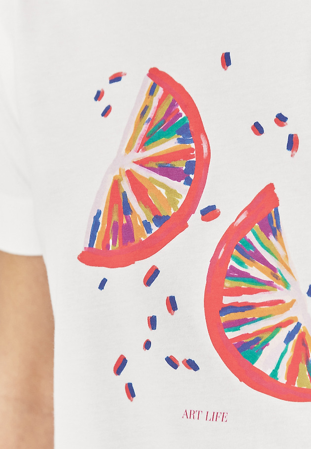 COTTON T-SHIRT - LALI 1 COTTON T-SHIRT - LALI 1 BIAŁY 4