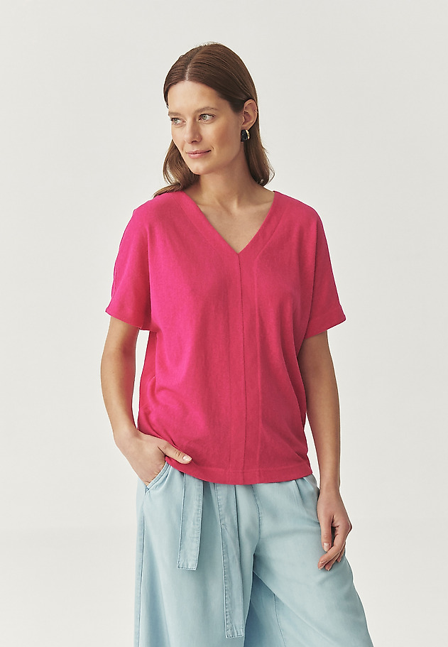 KNITTED BLOUSE WITH COTTON - ZELIJA 1 KNITTED BLOUSE WITH COTTON - ZELIJA 1 RÓŻOWY 1