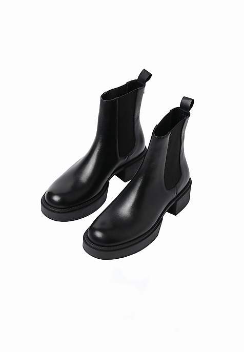 BOTINE DE DAMĂ DIN PIELE NATURALĂ — KESJA NEGRU 2