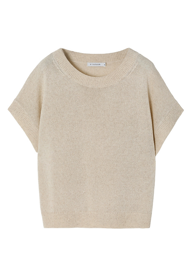 LOOSE JUMPER WITH LYOCELL AND LINEN — LIMI LOOSE JUMPER WITH LYOCELL AND LINEN — LIMI BEIGE 8