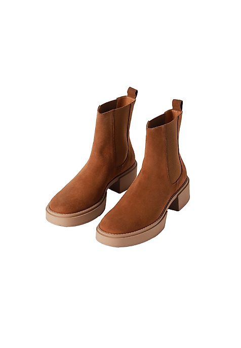 BOTINE DE DAMĂ, DIN PIELE ÎNTOARSĂ — KESJA 1 BEJ 2