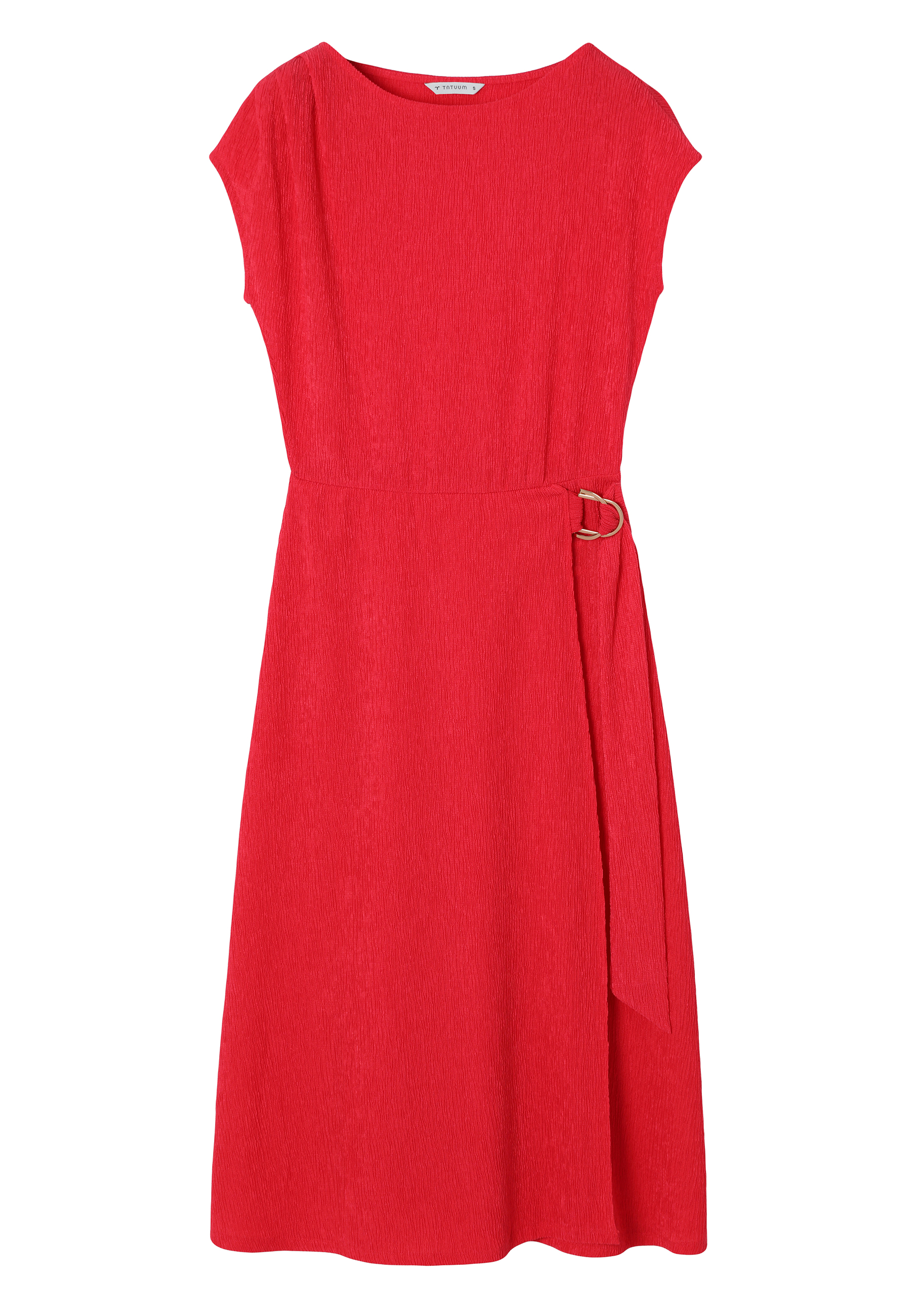 KREPOVÉ ŠATY S OPASKEM – SADI ČERVENÁ 2