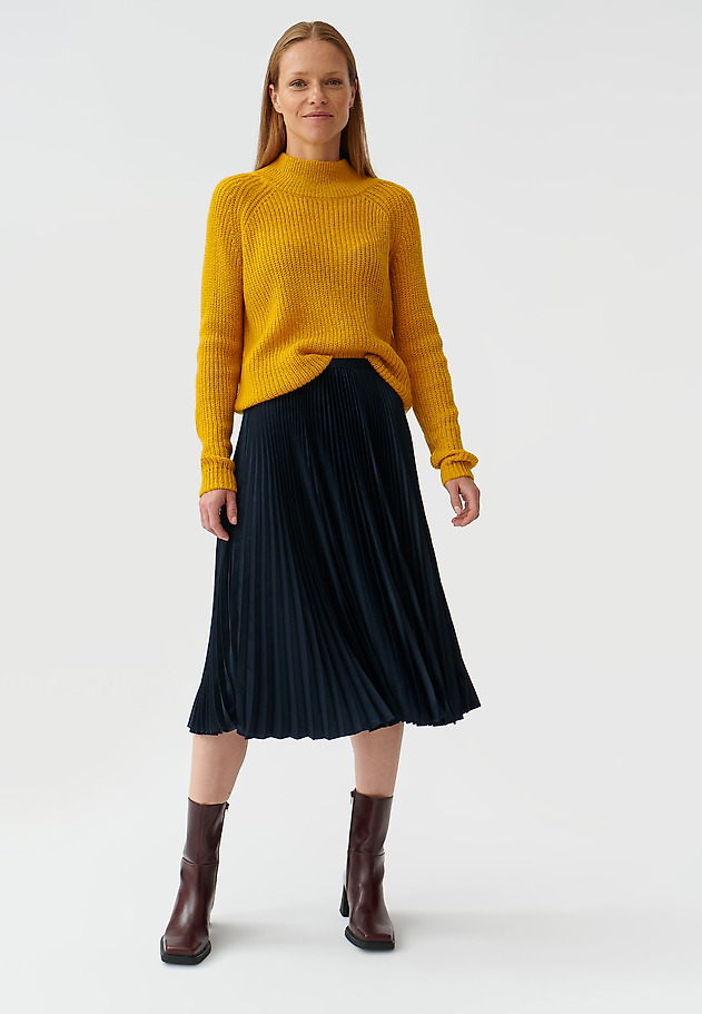 LADIES’ SATIN PLEATED SKIRT BRIMI LADIES’ SATIN PLEATED SKIRT BRIMI GRANATOWY 1