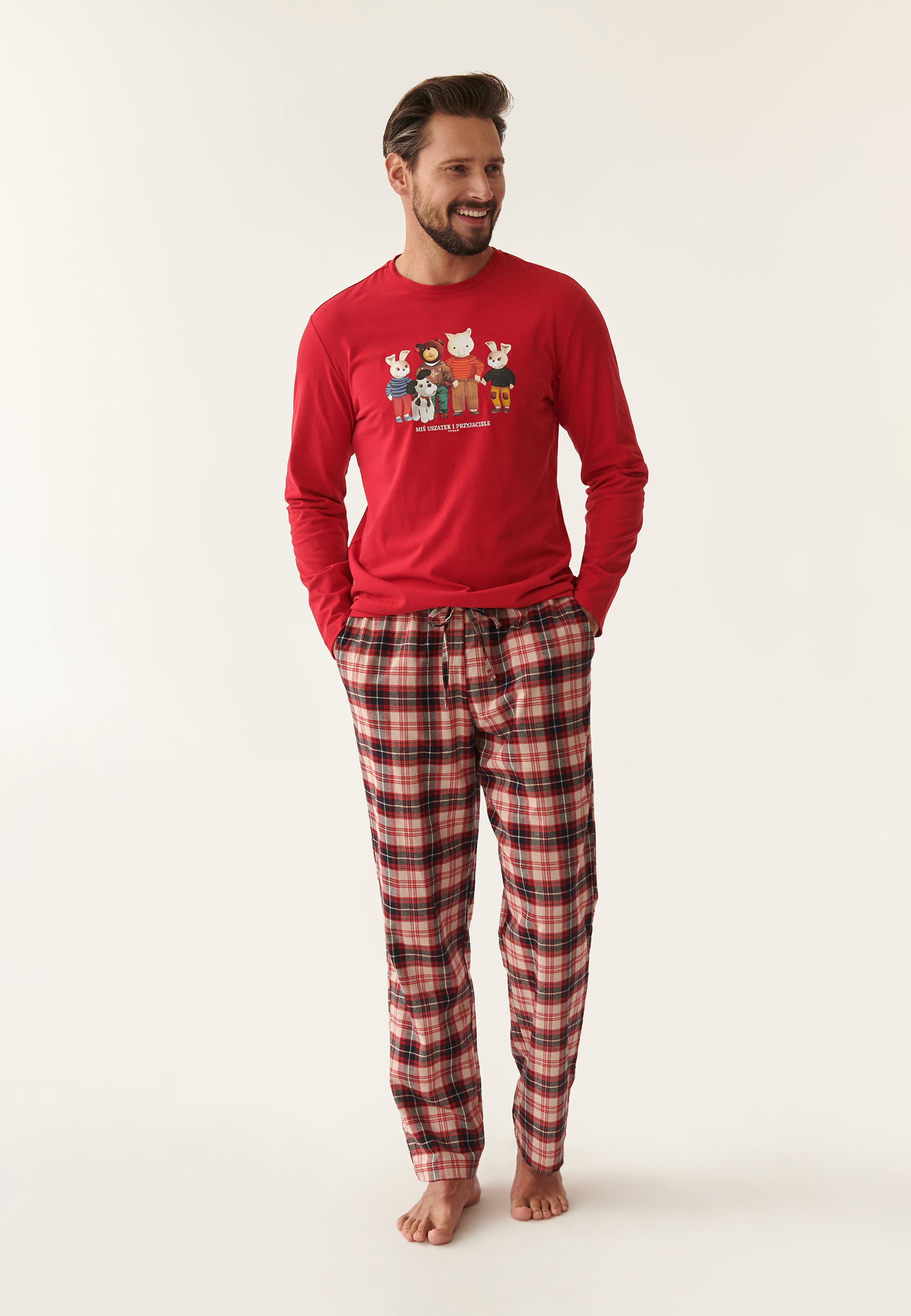 PIŻAMA MĘSKA PAUL CZERWONY 2