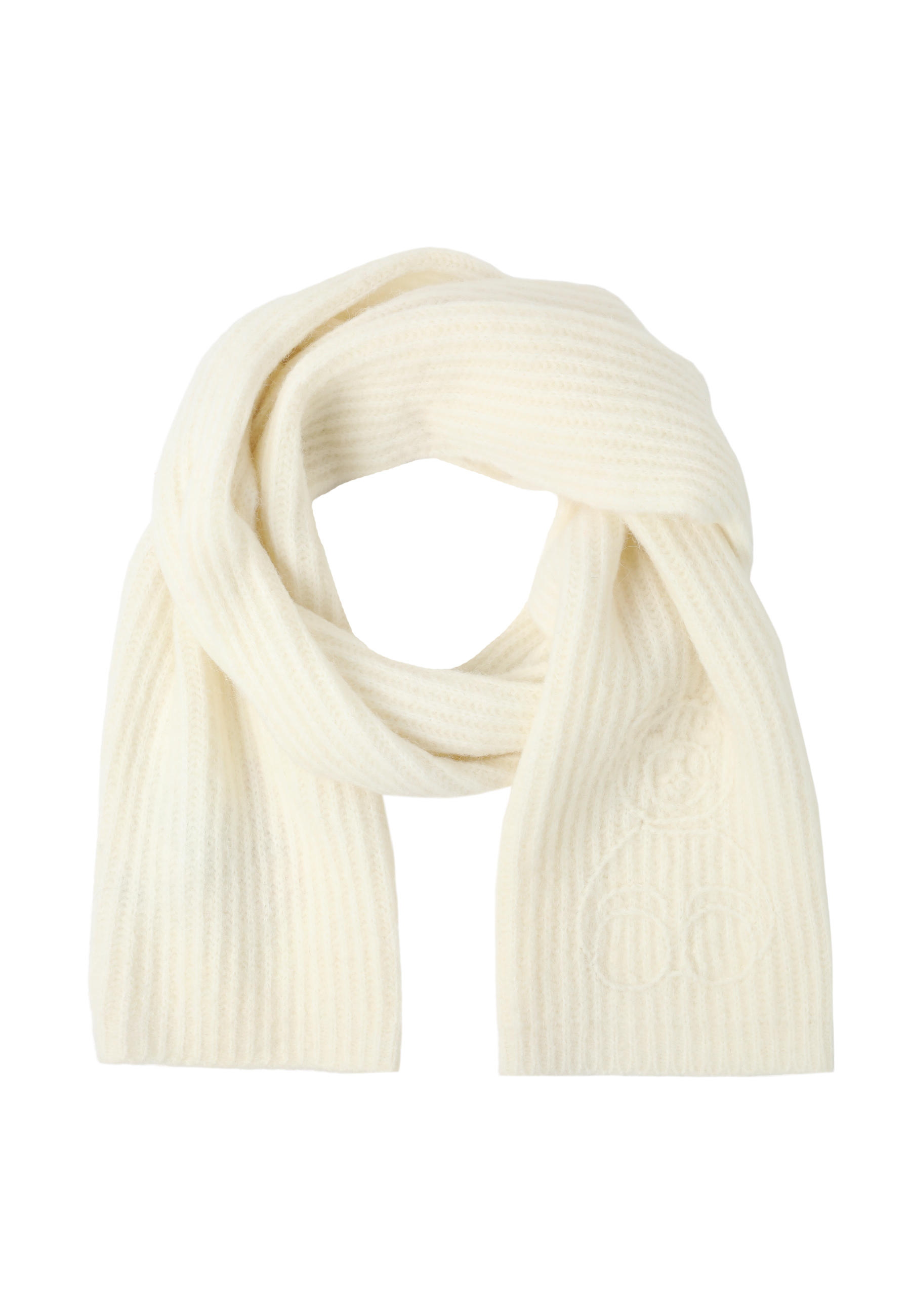 KLASYCZNY SZALIK Z MOTYWEM MISIA USZATKA - NERONA ECRU 2