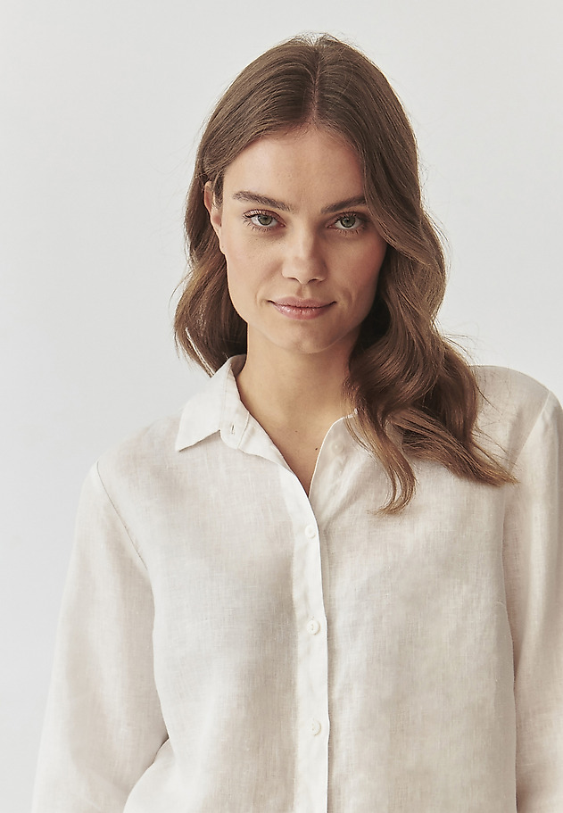 LADIES’ CLASSIC LINEN SHIRT - GONIKA LADIES’ CLASSIC LINEN SHIRT - GONIKA ECRU 4