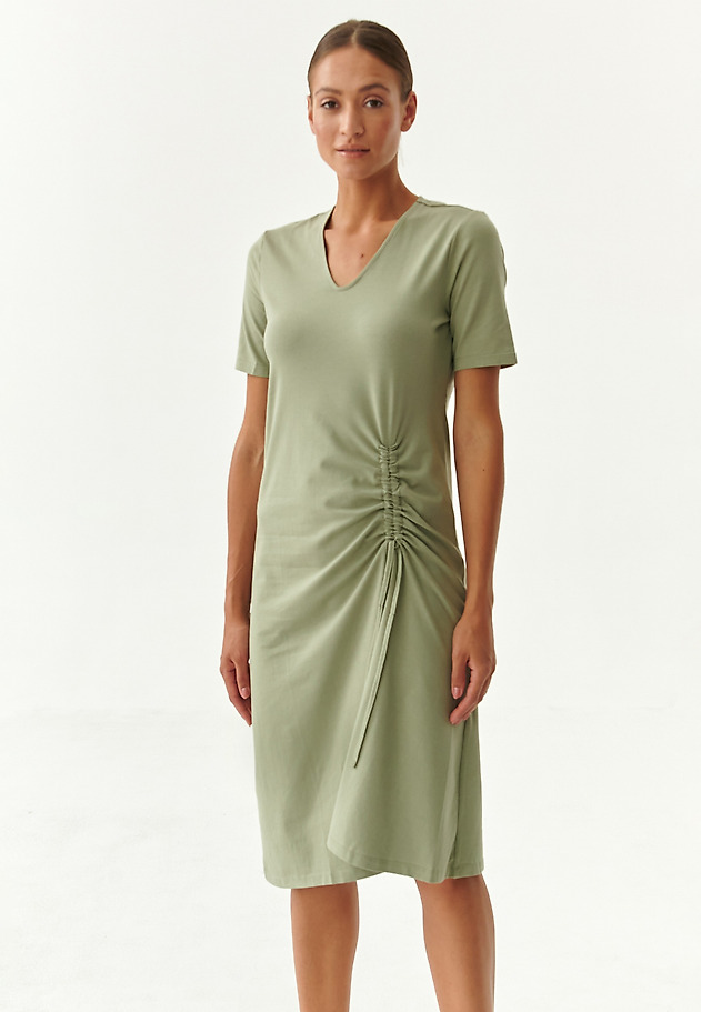 LADIES' DRAPED DRESS RIRI LADIES' DRAPED DRESS RIRI KHAKI 3