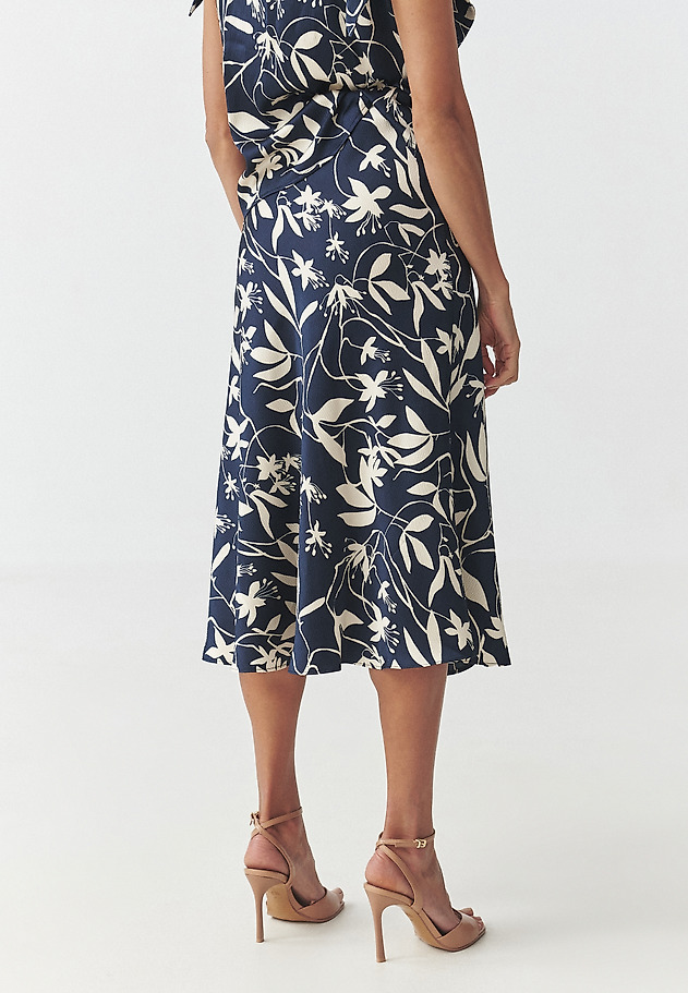 SATIN SKIRT WITH FLORAL PATTERN — SATINI 2 SATIN SKIRT WITH FLORAL PATTERN — SATINI 2 MULTIKOLOR 3