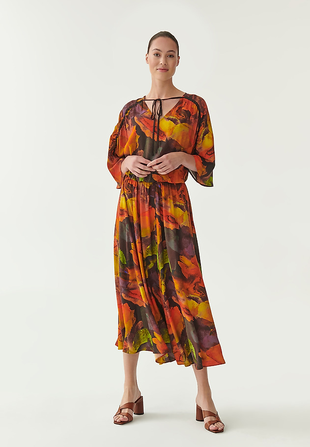 DÁMSKÉ MIDI ŠATY S VÁZÁNÍM PEZANI DÁMSKÉ MIDI ŠATY S VÁZÁNÍM PEZANI VÍCEBAREVNÝ 3