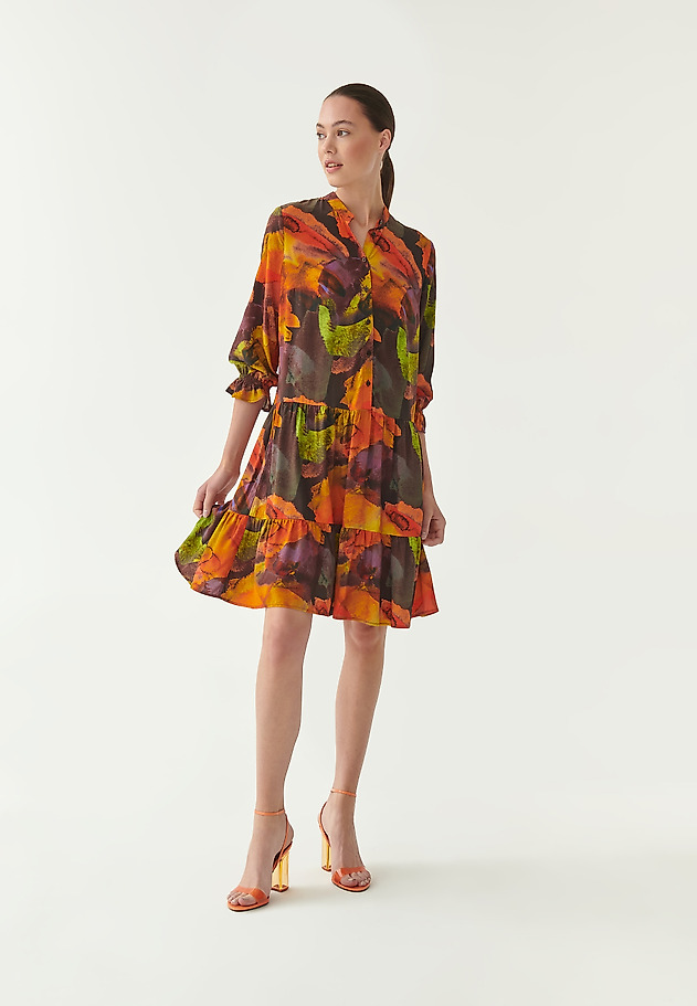 LADIES' FRILLED DRESS MIRAMI LADIES' FRILLED DRESS MIRAMI MULTICOLOR 1