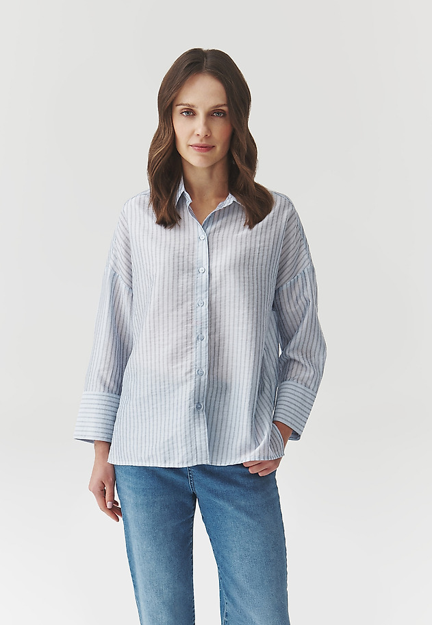 OVERSIZED STRIPED SHIRT — RAYA OVERSIZED STRIPED SHIRT — RAYA NIEBIESKI 5
