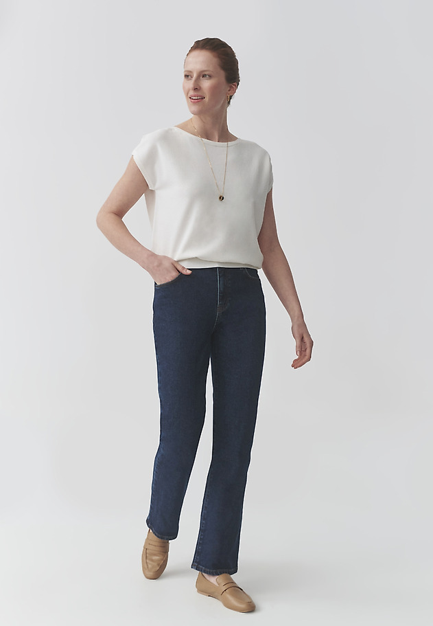 OVERSIZED BLOUSE IN VISCOSE YARN - DOLBY OVERSIZED BLOUSE IN VISCOSE YARN - DOLBY ECRU 2
