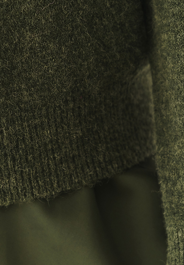 SWETER Z WEŁNĄ I ALPAKĄ - NELL SWETER Z WEŁNĄ I ALPAKĄ - NELL ZIELONY 6