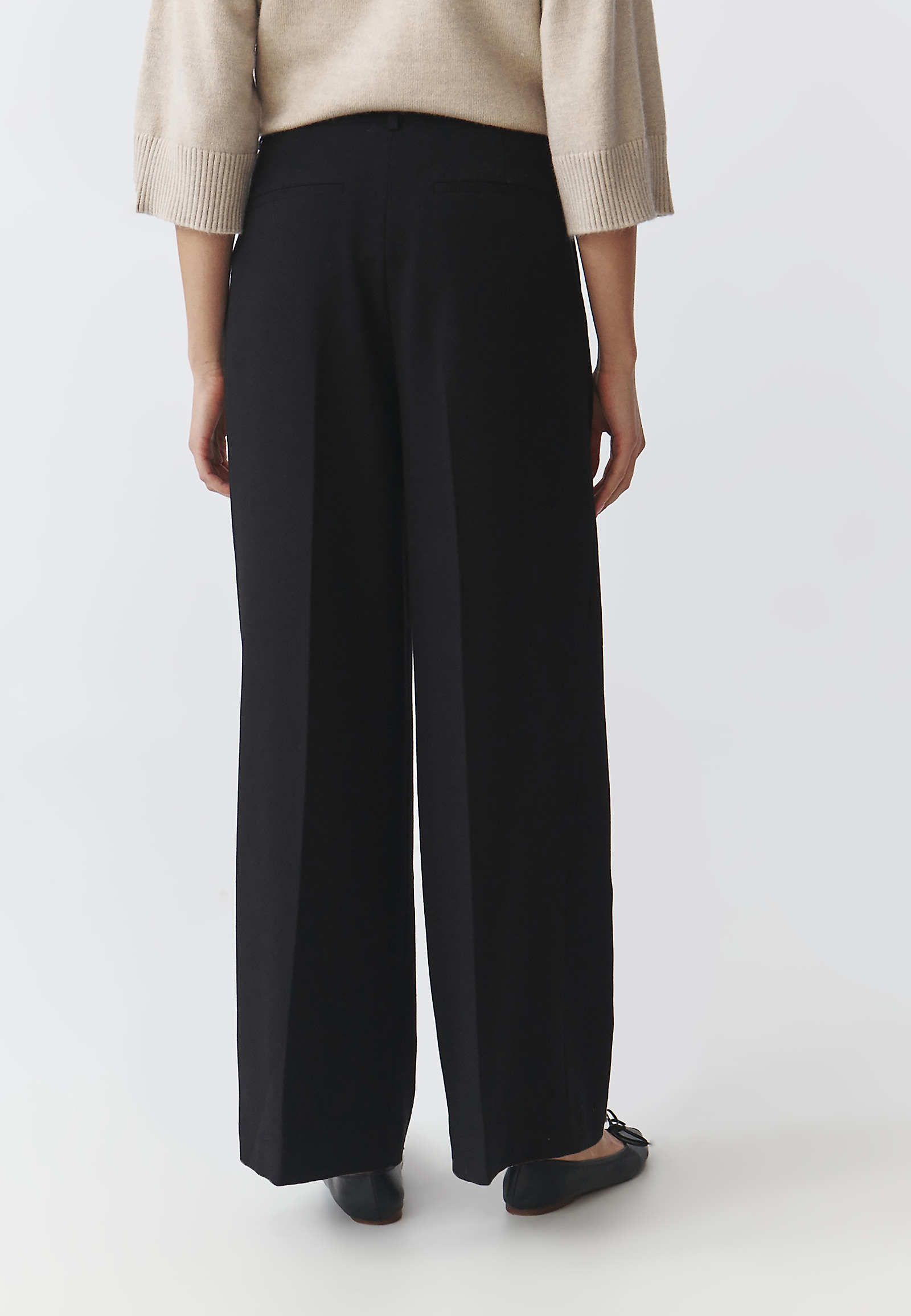 PANTALONI DE DAMĂ, DIN ȚESĂTURĂ, CU DUNGĂ — NOVO PANTALONI DE DAMĂ, DIN ȚESĂTURĂ, CU DUNGĂ — NOVO NEGRU 104880