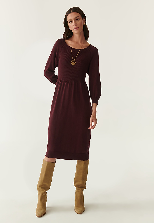 KNITTED MIDI DRESS LIKO KNITTED MIDI DRESS LIKO RED 4