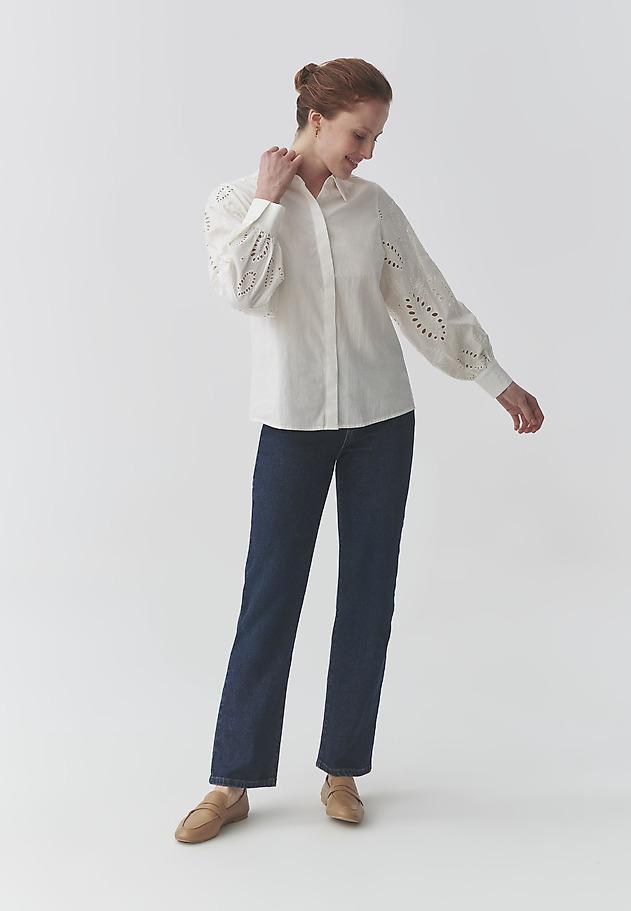 COTTON SHIRT WITH EMBROIDERY -CLEMENTINE COTTON SHIRT WITH EMBROIDERY -CLEMENTINE ECRU 3