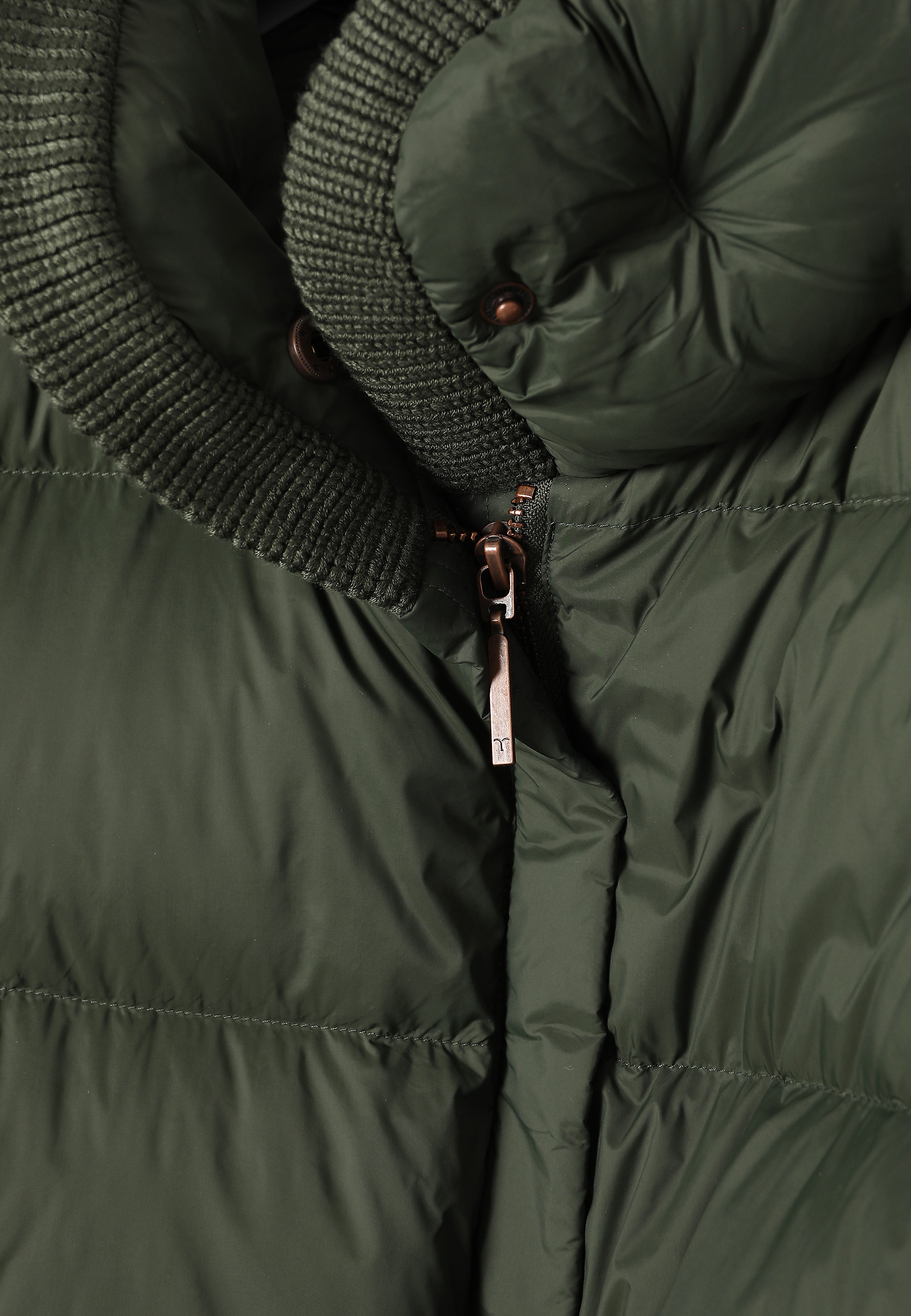 DOWN JACKET WITH STAND-UP COLLAR - BUBO DOWN JACKET WITH STAND-UP COLLAR - BUBO GREEN 114327