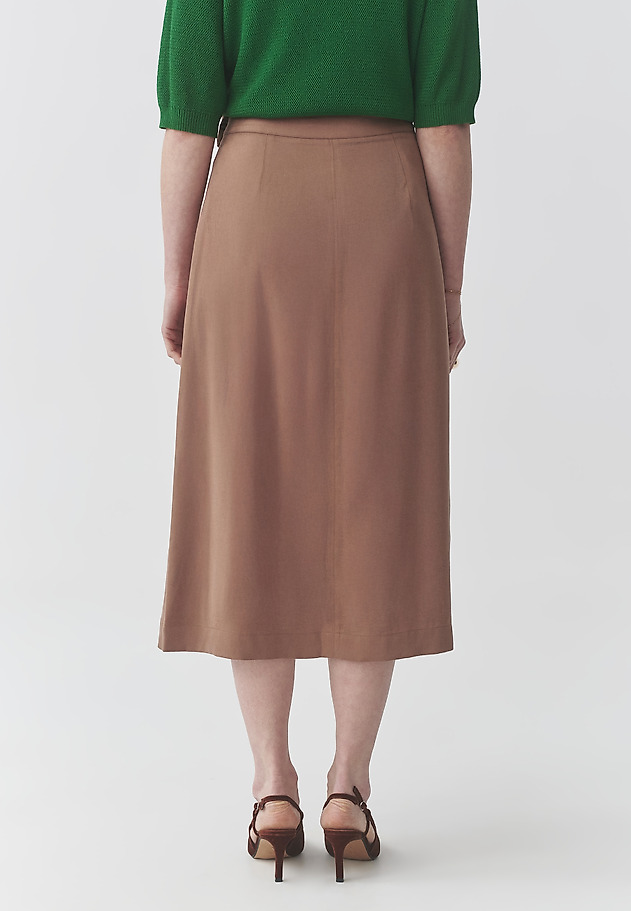 LYOCELL ENVELOPE SKIRT - SKINOS LYOCELL ENVELOPE SKIRT - SKINOS BEŻOWY 4
