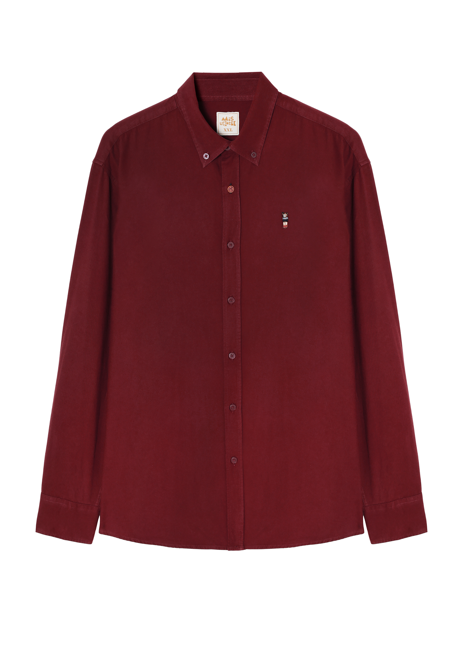 BAWEŁNIANA KOSZULA MĘSKA O DOPASOWANYM KROJU — MARCO 5 CZERWONY 2