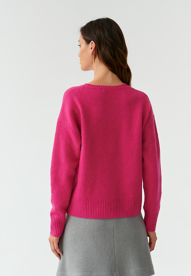 CLASSIC LADIES’ SWEATER WITH ROUND NECKLINE KOBRO CLASSIC LADIES’ SWEATER WITH ROUND NECKLINE KOBRO PINK 4