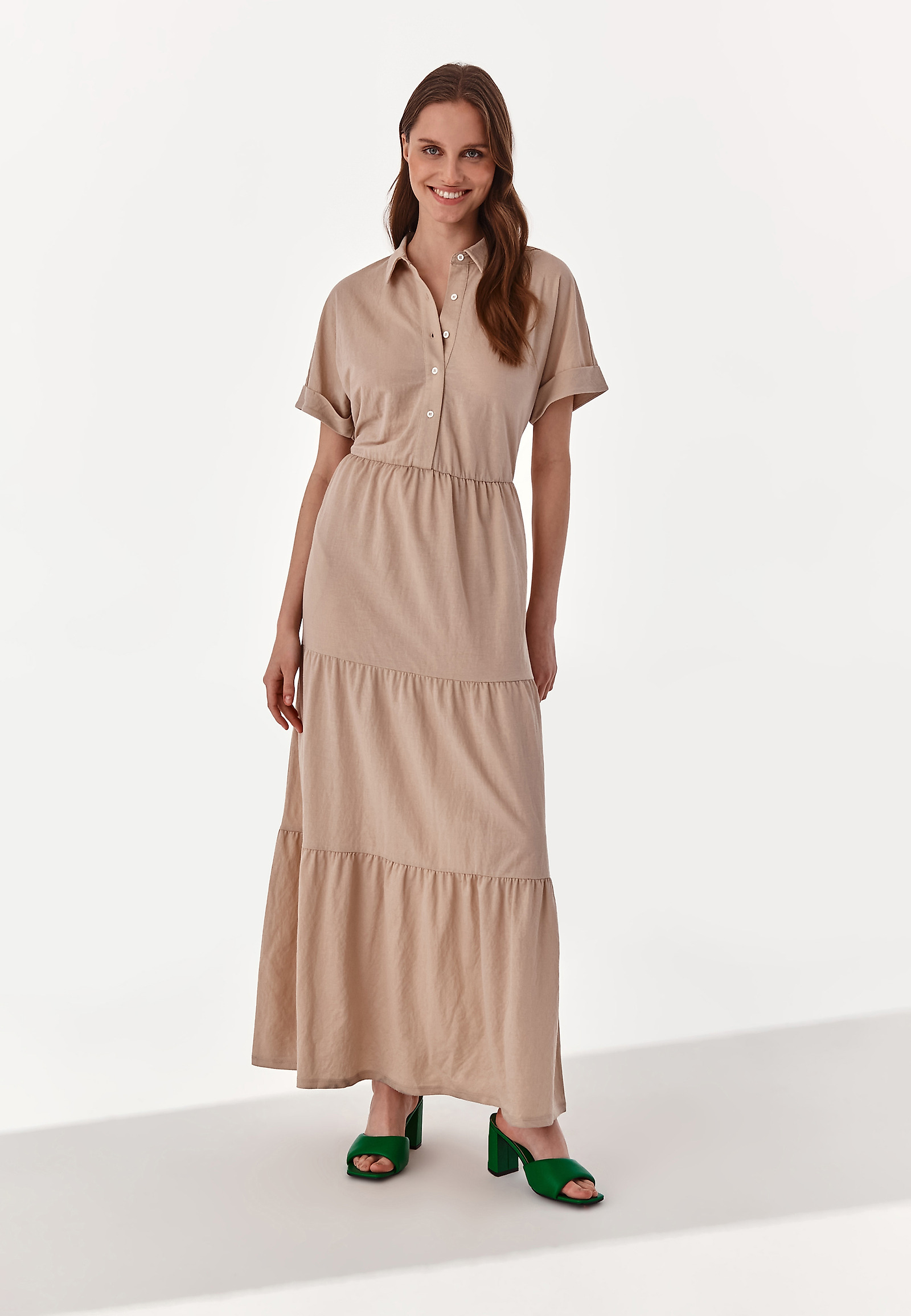 SUKIENKA MAXI KOLAMBO SUKIENKA MAXI KOLAMBO BEŻOWY 78537