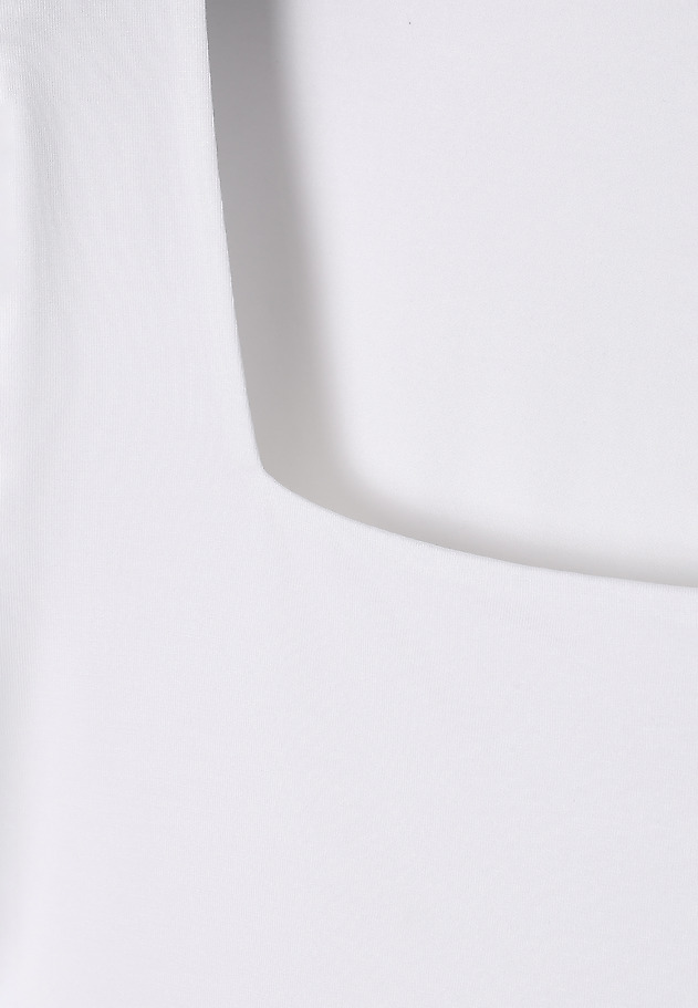 LADIES' BLOUSE WITH DIAMOND NECKLINE NOKA LADIES' BLOUSE WITH DIAMOND NECKLINE NOKA ECRU 6