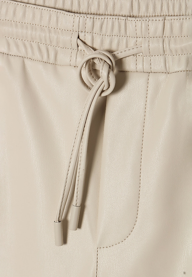 LADIES' FAUX LEATHER TROUSERS LEDI LADIES' FAUX LEATHER TROUSERS LEDI ECRU 7