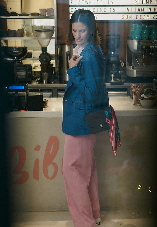 WIDE-LEGGED SUIT TROUSERS — MASDA WIDE-LEGGED SUIT TROUSERS — MASDA RÓŻOWY 1