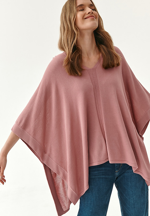 LADIES' PONCHO SWEATER PONNA LADIES' PONCHO SWEATER PONNA PINK 3