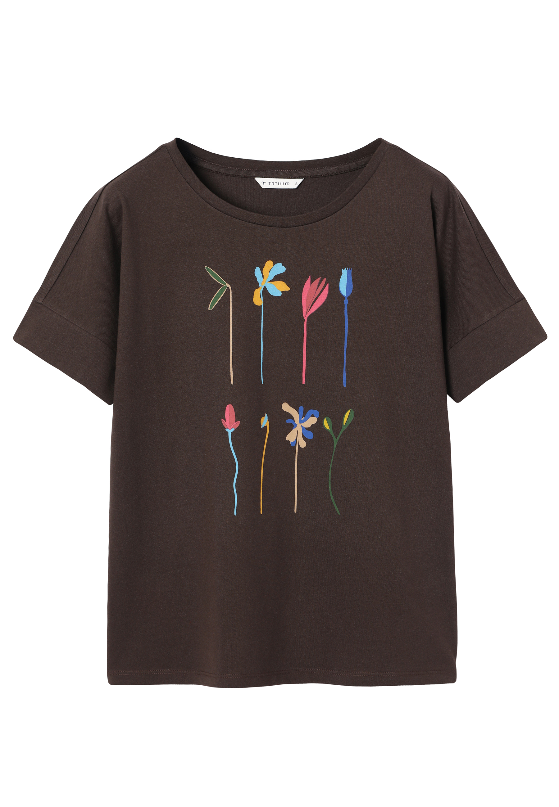 BAWEŁNIANY T-SHIRT Z NADRUKIEM - MONKI