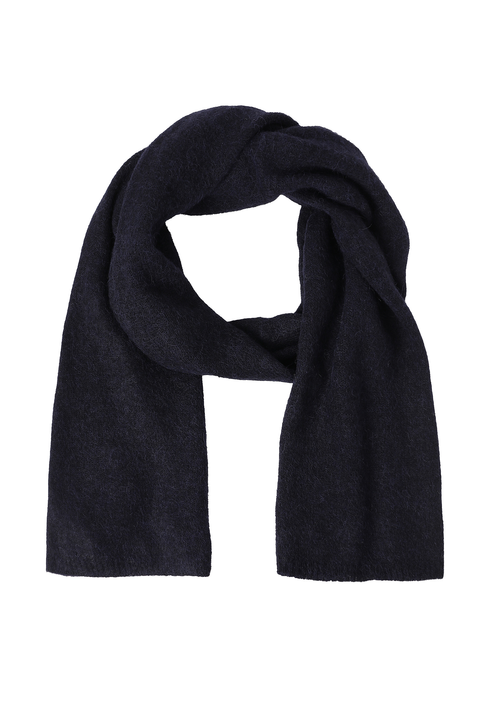 CLASSIC SCARF WITH WOOL AND ALPACA -NUVASSA CLASSIC SCARF WITH WOOL AND ALPACA -NUVASSA NAVY BLUE 116069