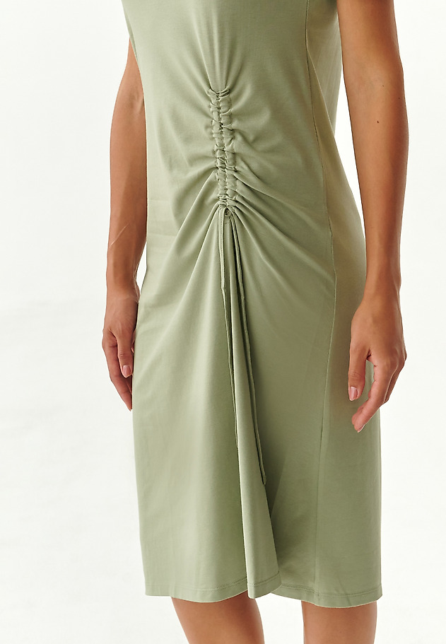 LADIES' DRAPED DRESS RIRI LADIES' DRAPED DRESS RIRI KHAKI 4