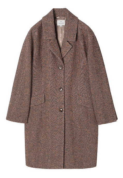 WOOL HERRINGBONE COAT - SEWI BEIGE 2