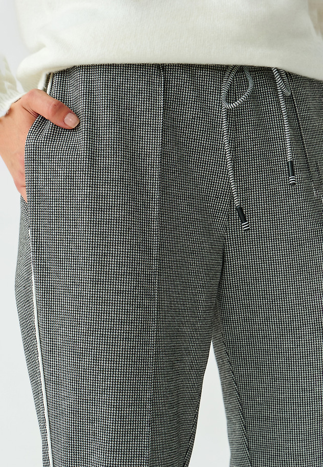 SPODNIE DAMSKIE DZIANINOWE W DROBNĄ KRATKĘ BIZO SPODNIE DAMSKIE DZIANINOWE W DROBNĄ KRATKĘ BIZO MULTIKOLOR 4