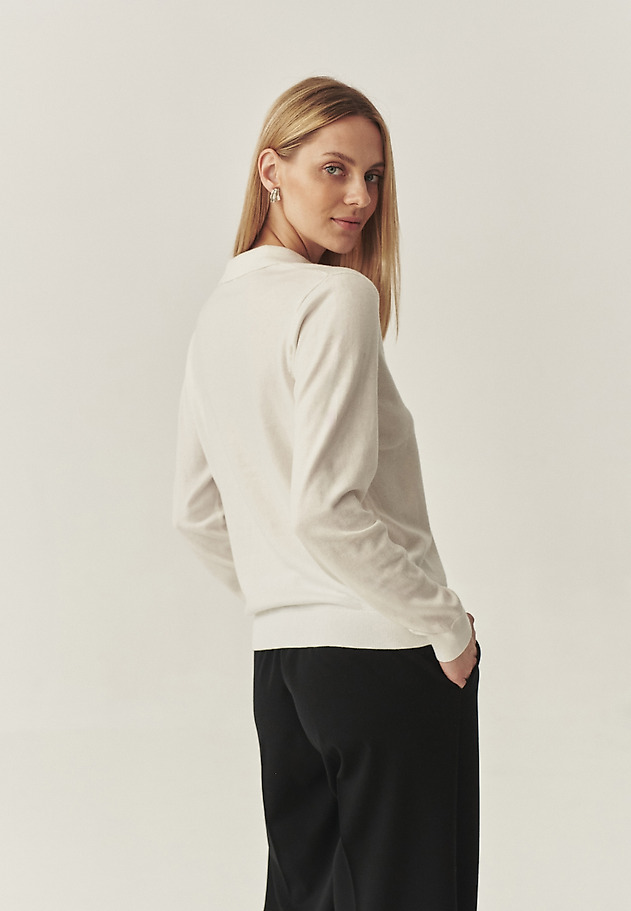 CLASSIC CASHMERE BLEND JUMPER - PALA 1 CLASSIC CASHMERE BLEND JUMPER - PALA 1 ECRU 3
