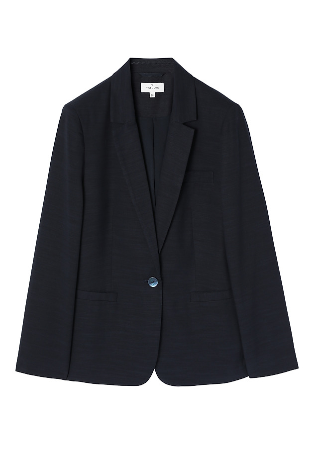 LADIES’ SINGLE-BREASTED BLAZER - AMALFINA LADIES’ SINGLE-BREASTED BLAZER - AMALFINA GRANATOWY 6