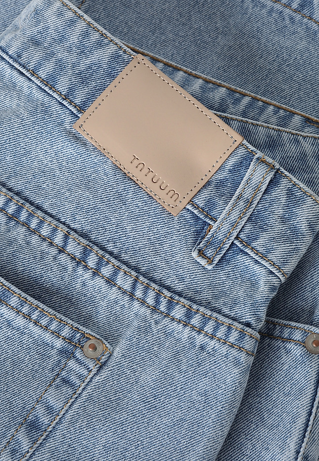 DENIM SKIRT WITH PLEATS — EWI DENIM SKIRT WITH PLEATS — EWI NIEBIESKI 7
