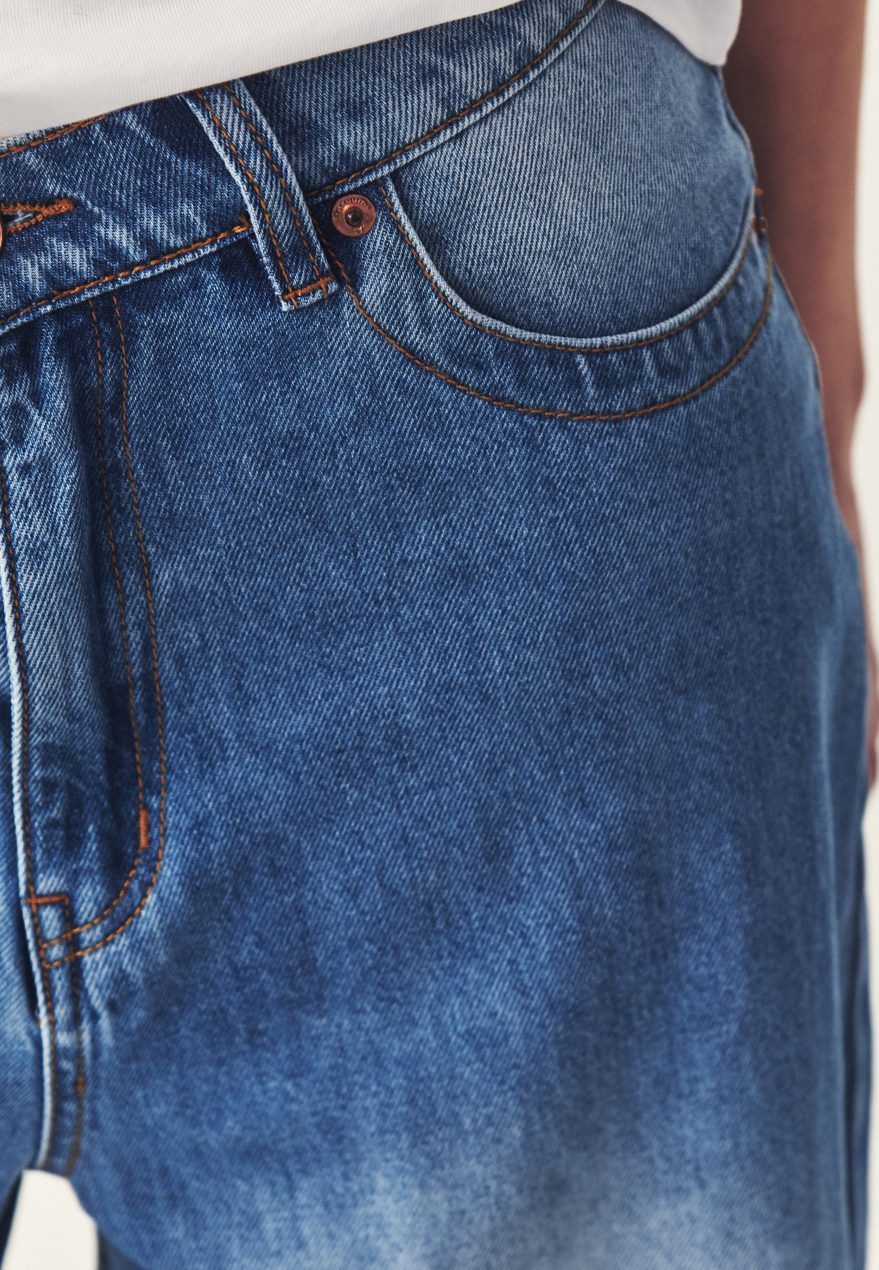 DENIMOWE SPODNIE Z SZEROKĄ NOGAWKĄ - RAVEY NIEBIESKI 2