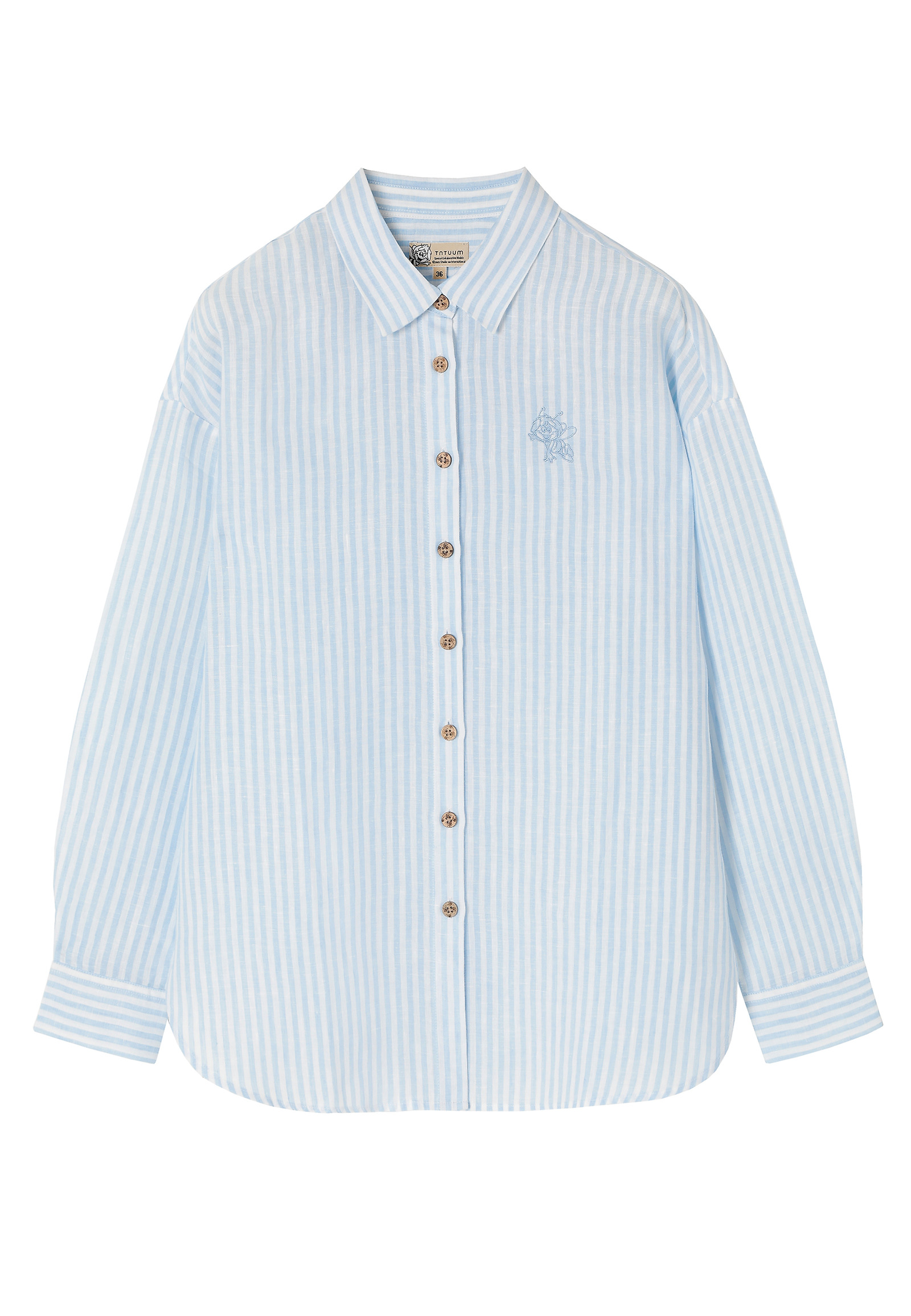 LINEN STRIPED SHIRT - LAWENDA LINEN STRIPED SHIRT - LAWENDA BLUE 110611