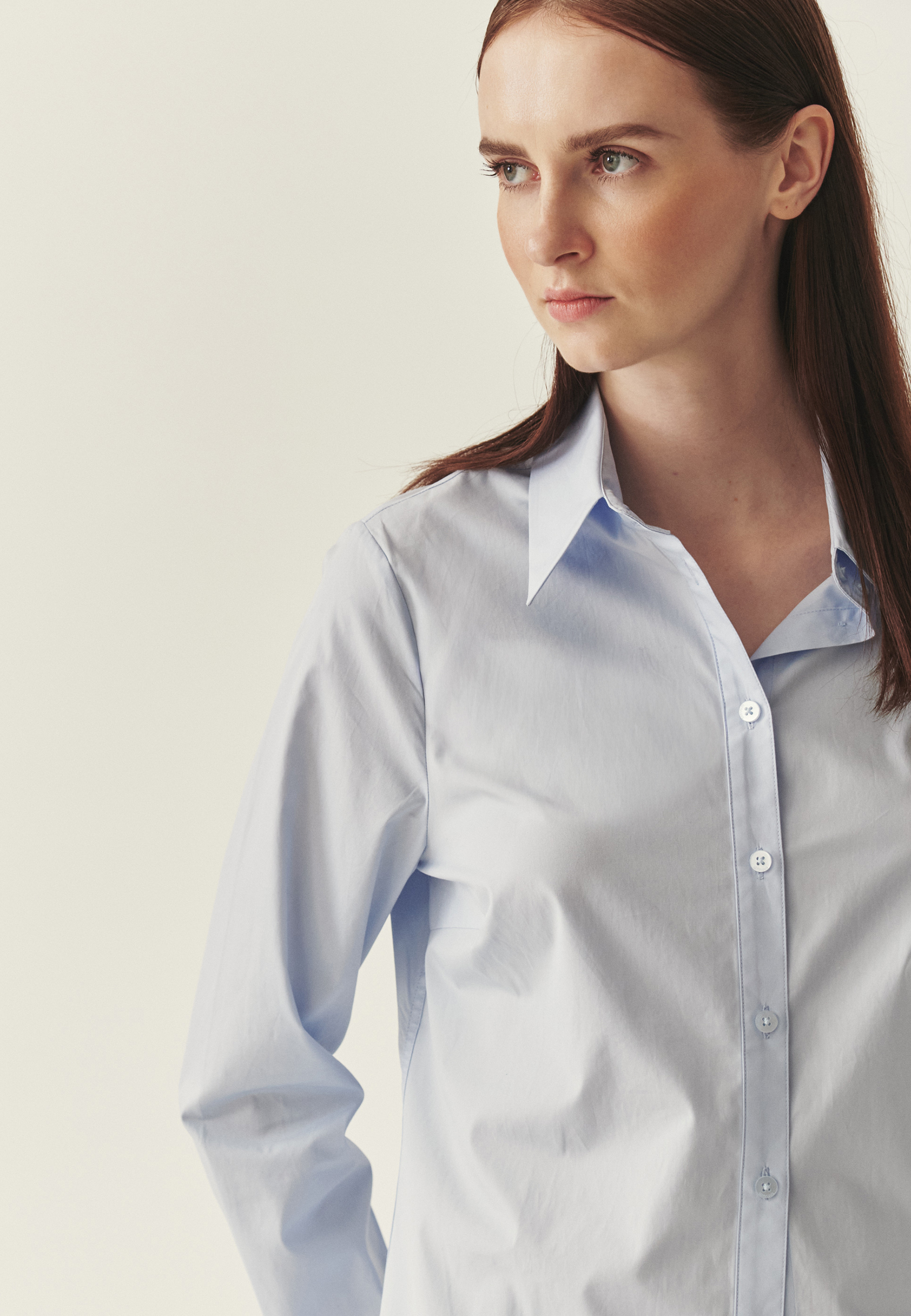 BAWEŁNIANA KOSZULA - ERWINA NIEBIESKI 2