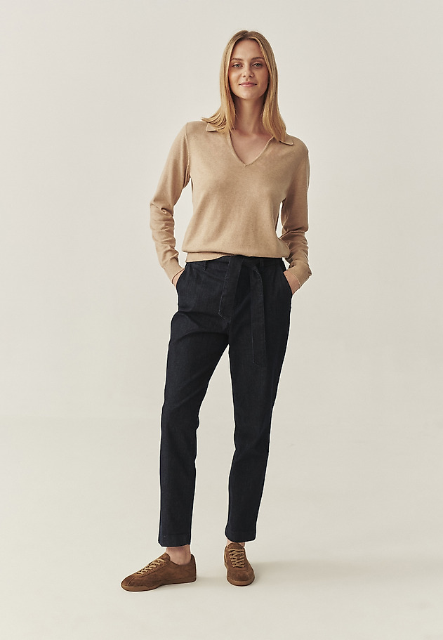 CLASSIC CASHMERE BLEND JUMPER - PALA 1 CLASSIC CASHMERE BLEND JUMPER - PALA 1 BEIGE 4