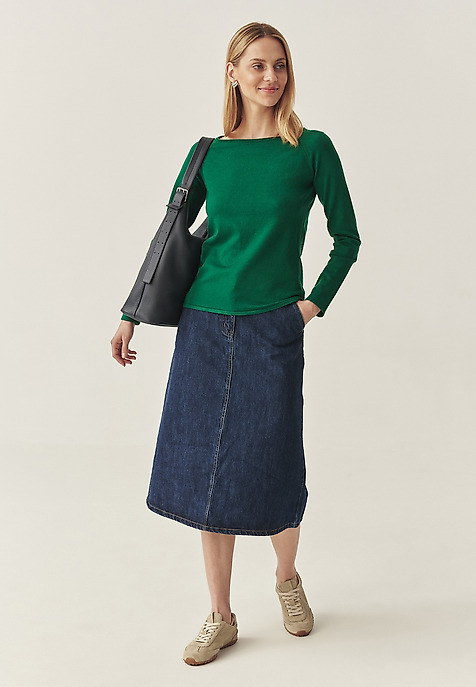 DENIM MIDI SKIRT - MESINA BLUE 2