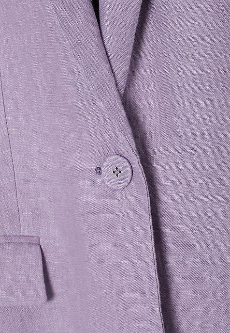 LNIANY ŻAKIET O LUŹNYM KROJU — MEKO 1 FIOLETOWY 2