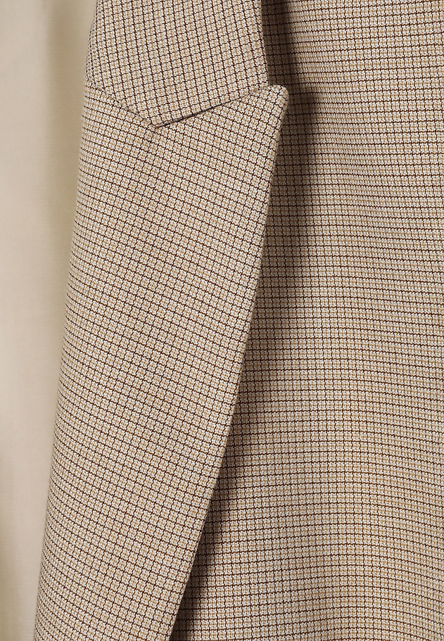WAIST-LENGTH BLAZER IN A FINE CHECK PATTERN — LAMIZA WAIST-LENGTH BLAZER IN A FINE CHECK PATTERN — LAMIZA ECRU 8