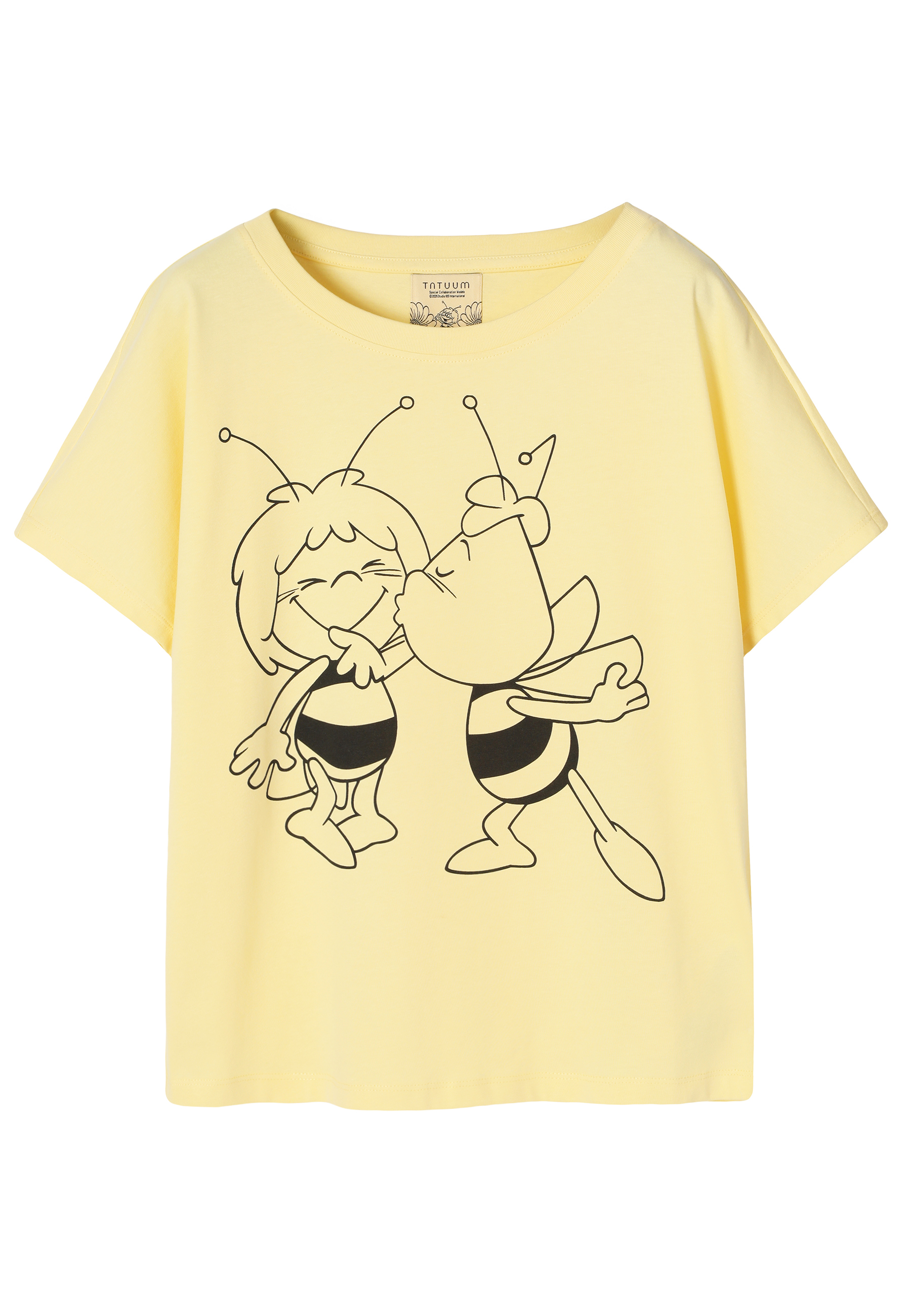 BUTTERYELLOW T-SHIRT WITH PRINT - NILS YELLOW 2
