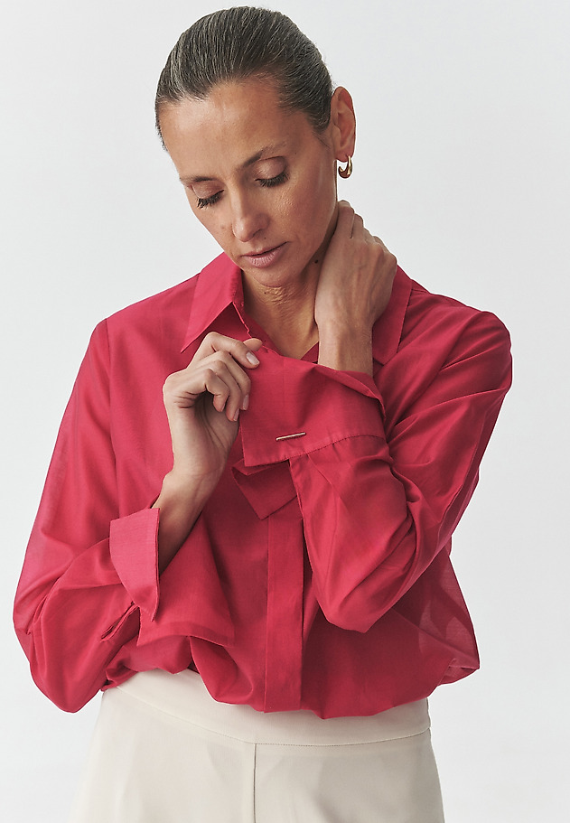 FUCHSIA LYOCELL SHIRT — BERRY FUCHSIA LYOCELL SHIRT — BERRY CZERWONY 8